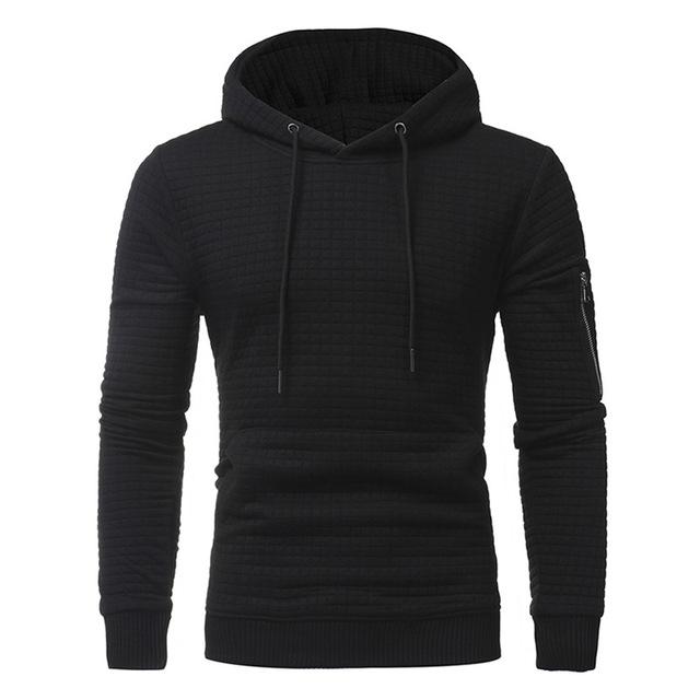 Men Sweatshirt Hoodie With Arm Zipper Long Sleeve hoodie