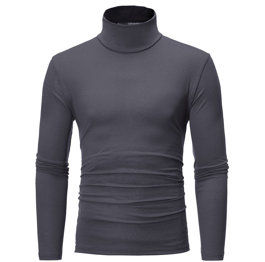 Men's turtleneck long-sleeved T-shirt