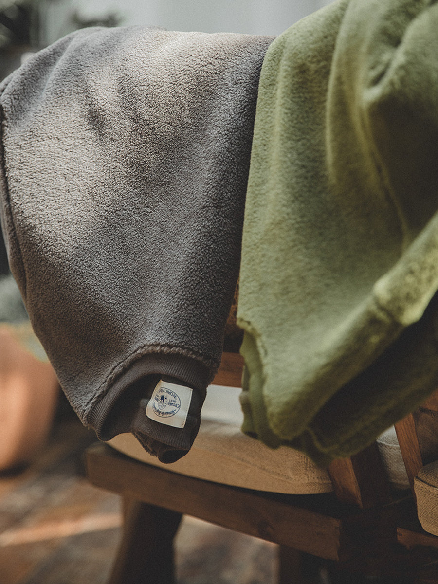 Retro Dark Gray Polar Fleece Warm Sweater