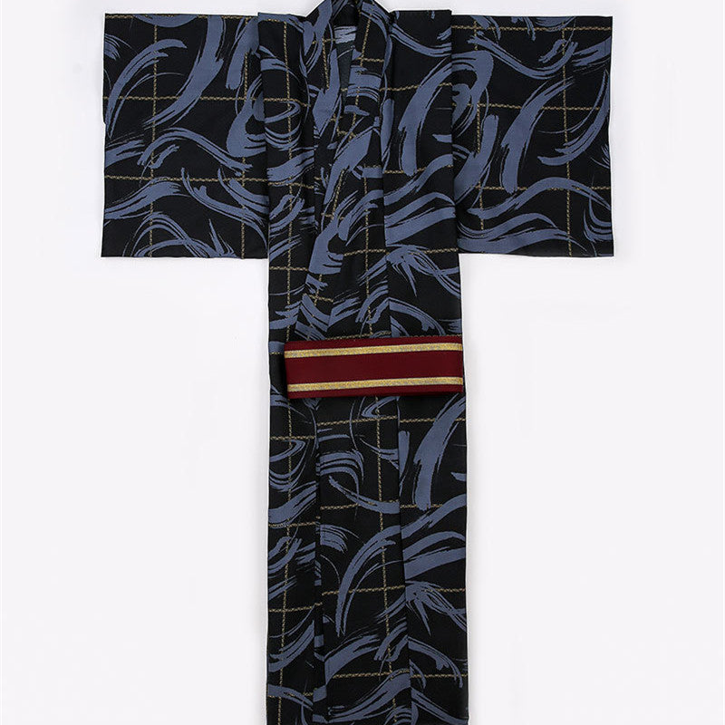 Japanese Style No Ironing Samurai Kimono Set
