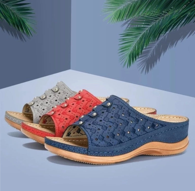 Draped thick-soled casual women's sandals