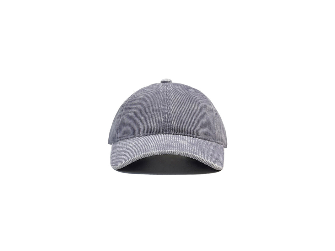 Retro Solid Color Corduroy Cap For Men And Women