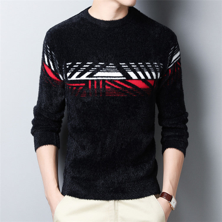 Imitation velvet sweater