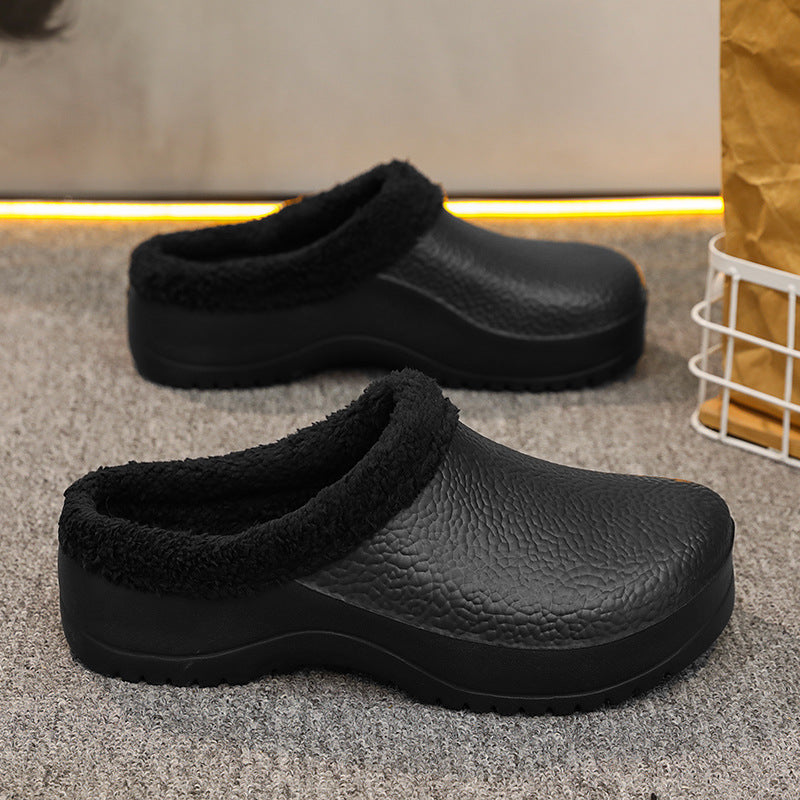 Fashion Personality Fleece-lined New Closed Toe Casual Sports Slippers Men