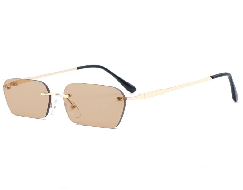 Fashion Rectangle Rimless Eye Protection Sunglasses
