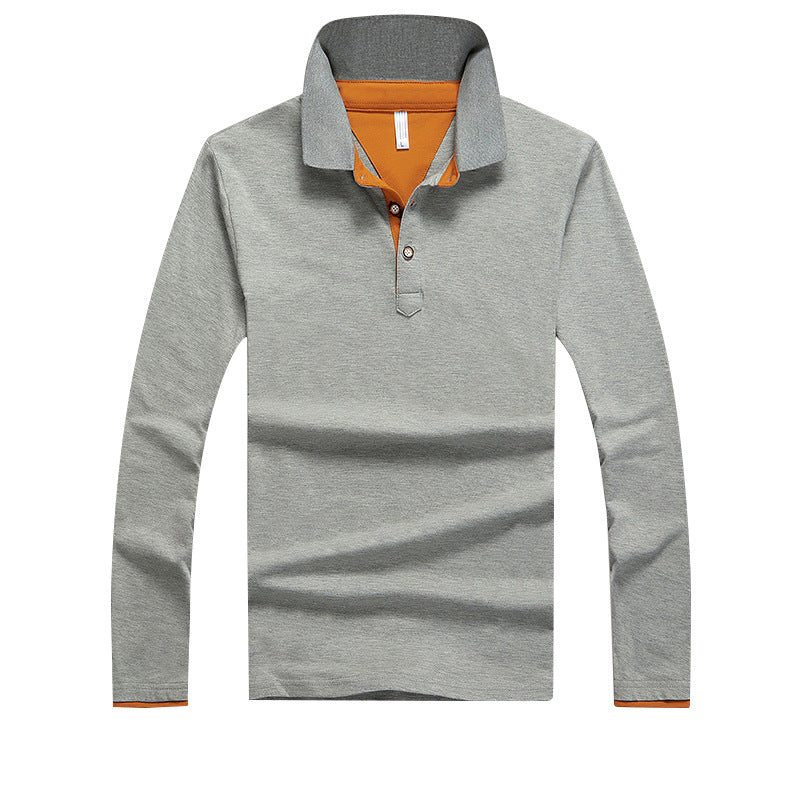 Men's Long Sleeve Business Plus Size POLO Shirt