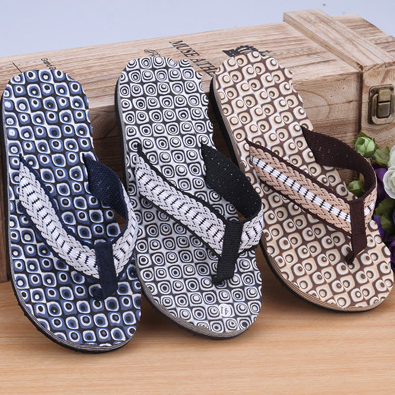 Flip-flops Spiral Pattern Beach Shoes EVA Non-slip Slippers