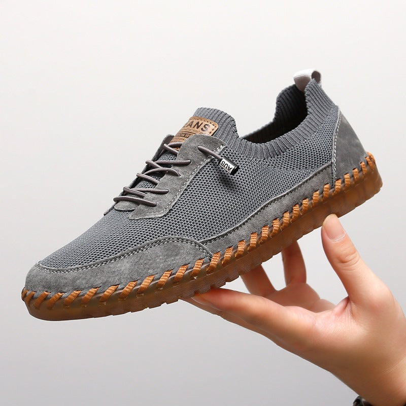 Breathable Hollow-out Soft Sole Mesh Casual Shoes With Rubber Sole