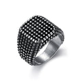 Retro Black Square Pit Ring