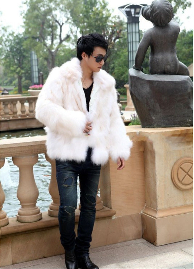 Men's Faux Fur Jacket Autumn and Winter