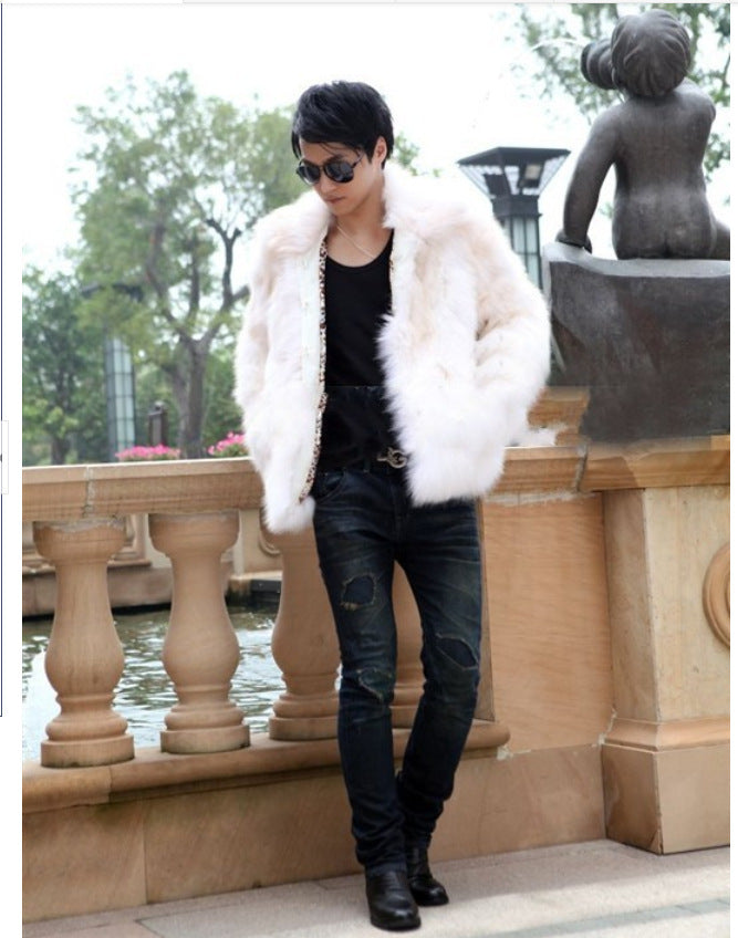 Men's Faux Fur Jacket Autumn and Winter