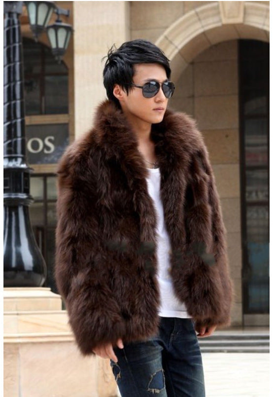 Men's Faux Fur Jacket Autumn and Winter