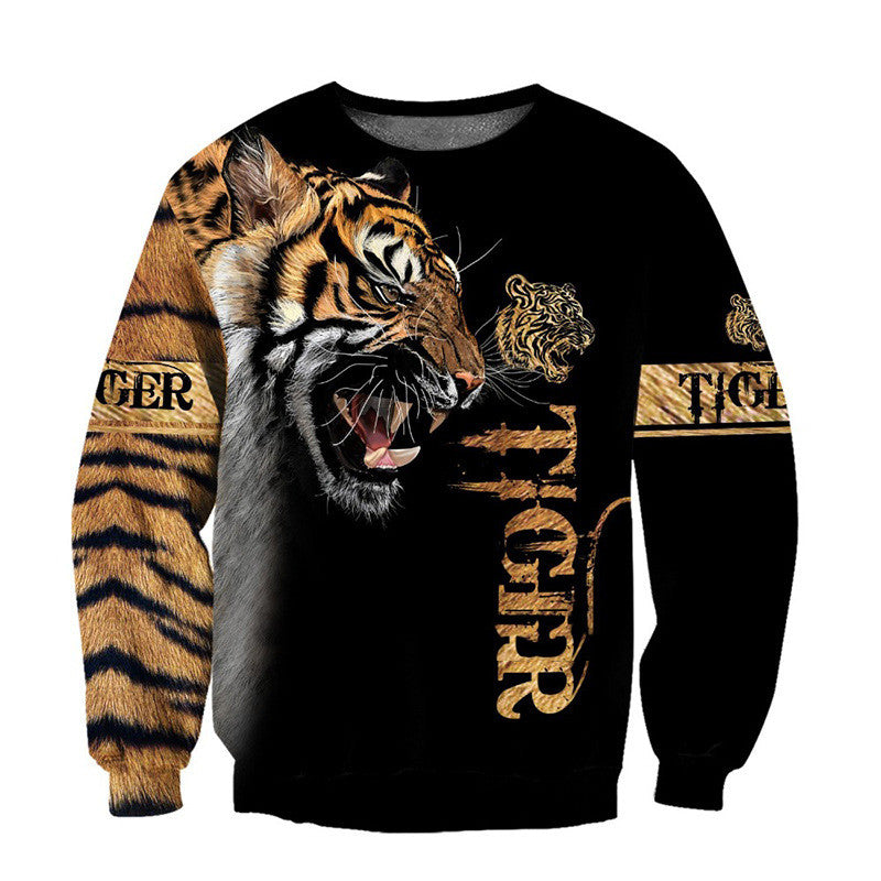 Lion 3D Digital Printing Zipper hoodie