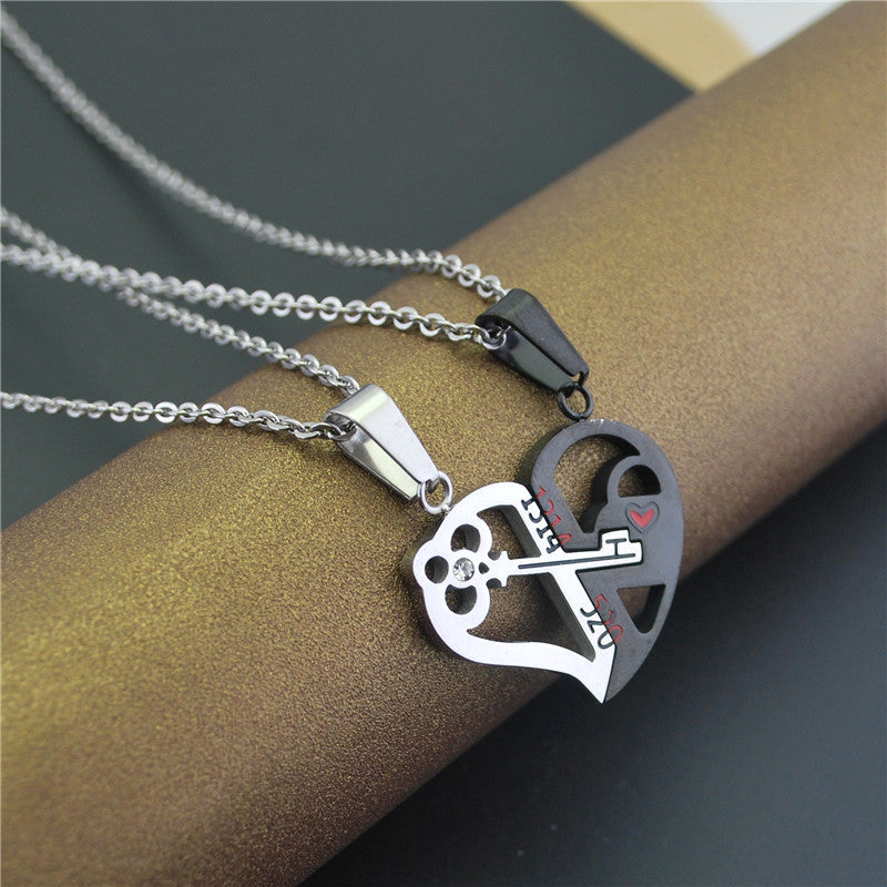 Love Key Combination Men And Women Couple Necklace