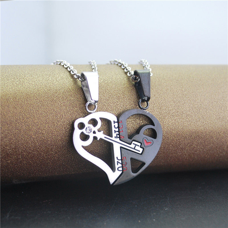 Love Key Combination Men And Women Couple Necklace