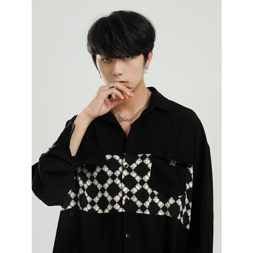 Black Diamond Design Long Sleeve Shirt For Men And Women