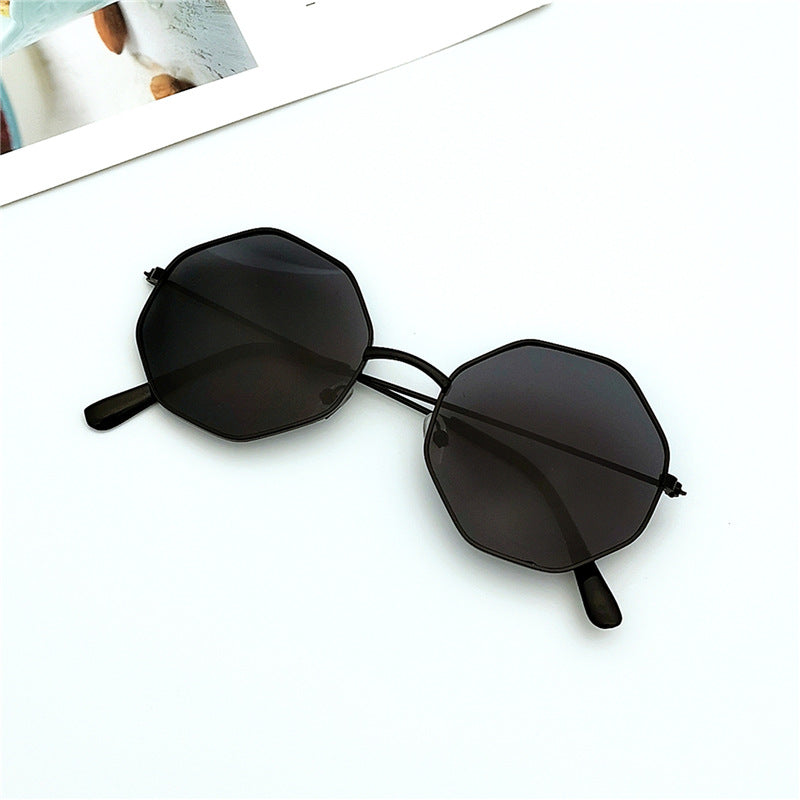 Round Irregular Girl Line Ins Ocean Film Sunglasses Female Sunglasses Men's Korean Style Trend