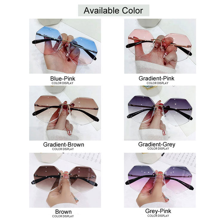 Glasses Cut-edge Polygonal Ladies Sunglasses