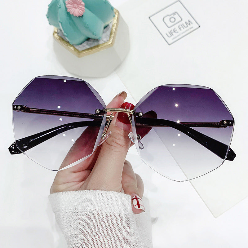 Glasses Cut-edge Polygonal Ladies Sunglasses