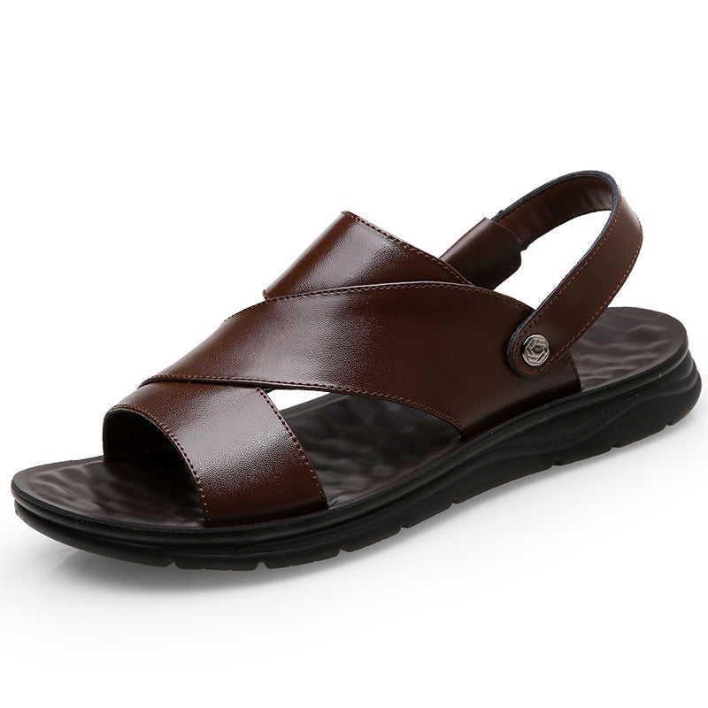 Leather Middle-Aged And Elderly Wear Sandals