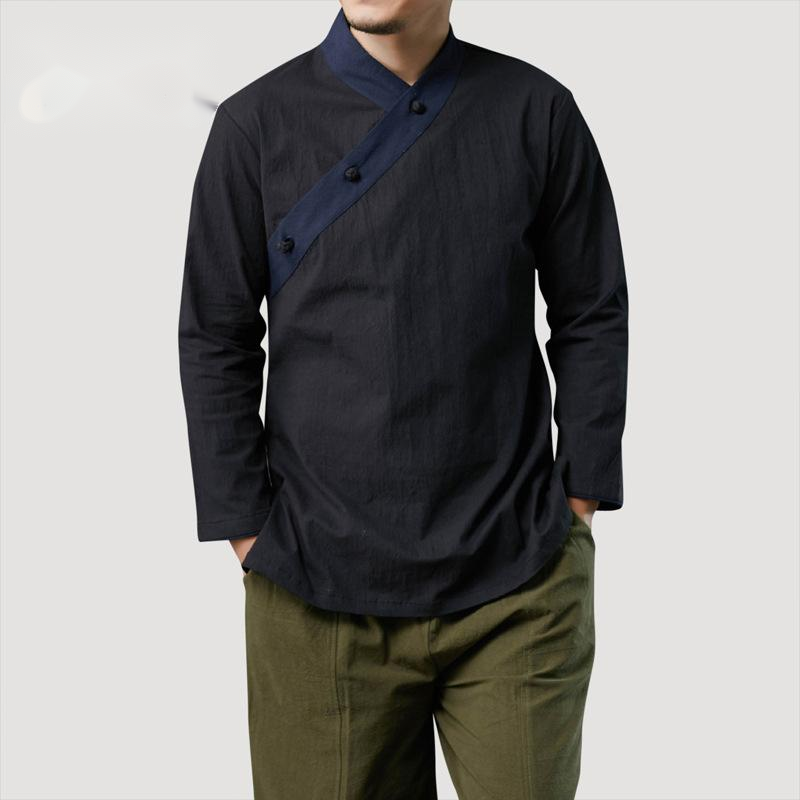 Color-Blocking Hedging Men's Hanfu