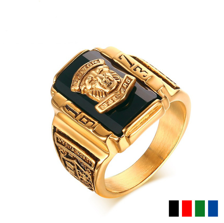 tiger Walton Navy titanium ring
