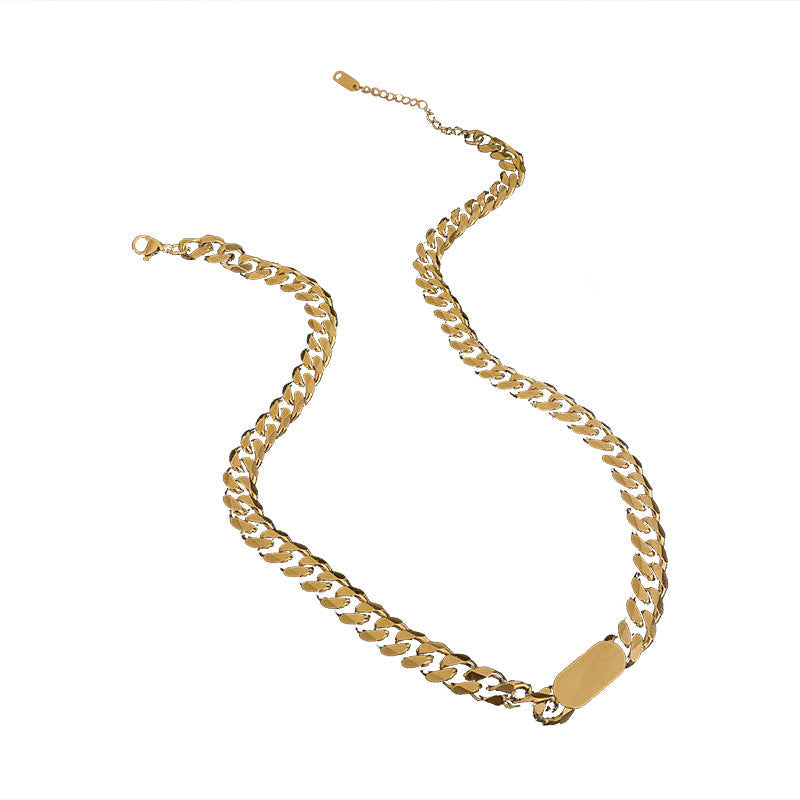 Hip Hop Geometry Fashion Necklace Cold Wind Clavicle Chain Necklace