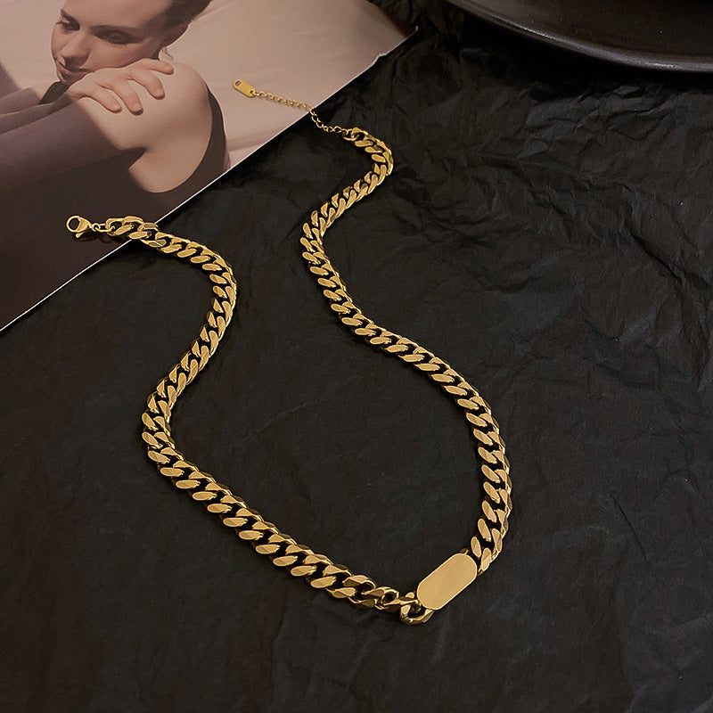 Hip Hop Geometry Fashion Necklace Cold Wind Clavicle Chain Necklace