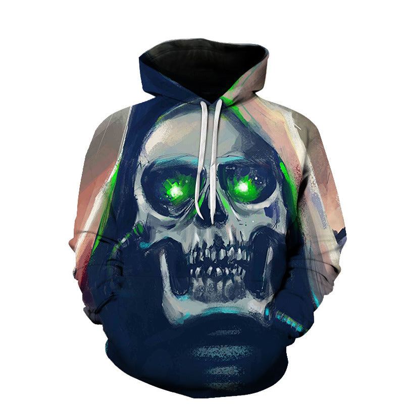 European And American Trend Spring And Autumn Models 3D Digital Printing Couple Loose Trend Hoodie Sweater