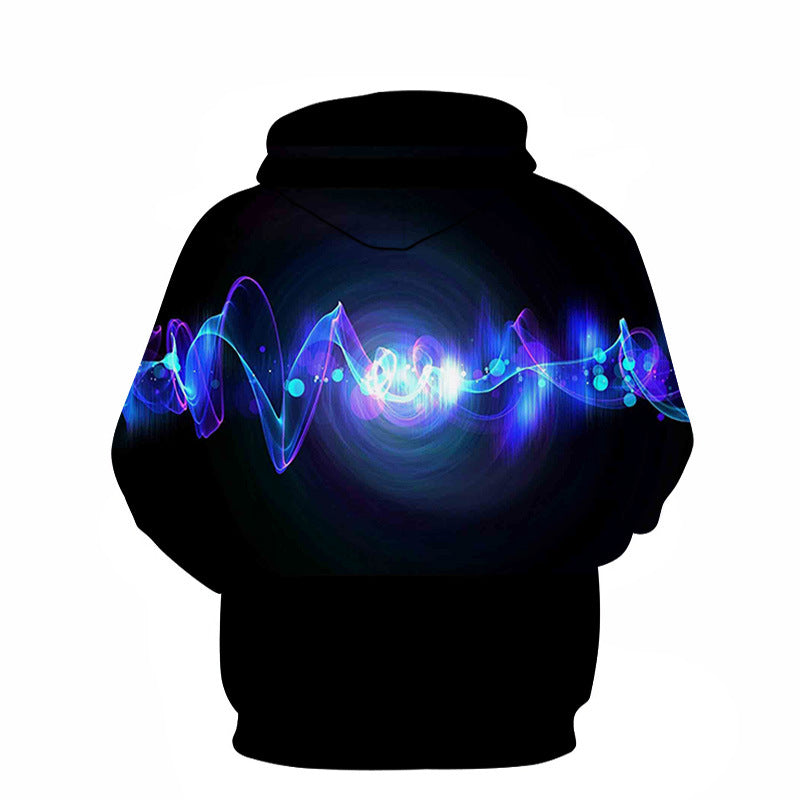 European And American Trend Spring And Autumn Models 3D Digital Printing Couple Loose Trend Hoodie Sweater