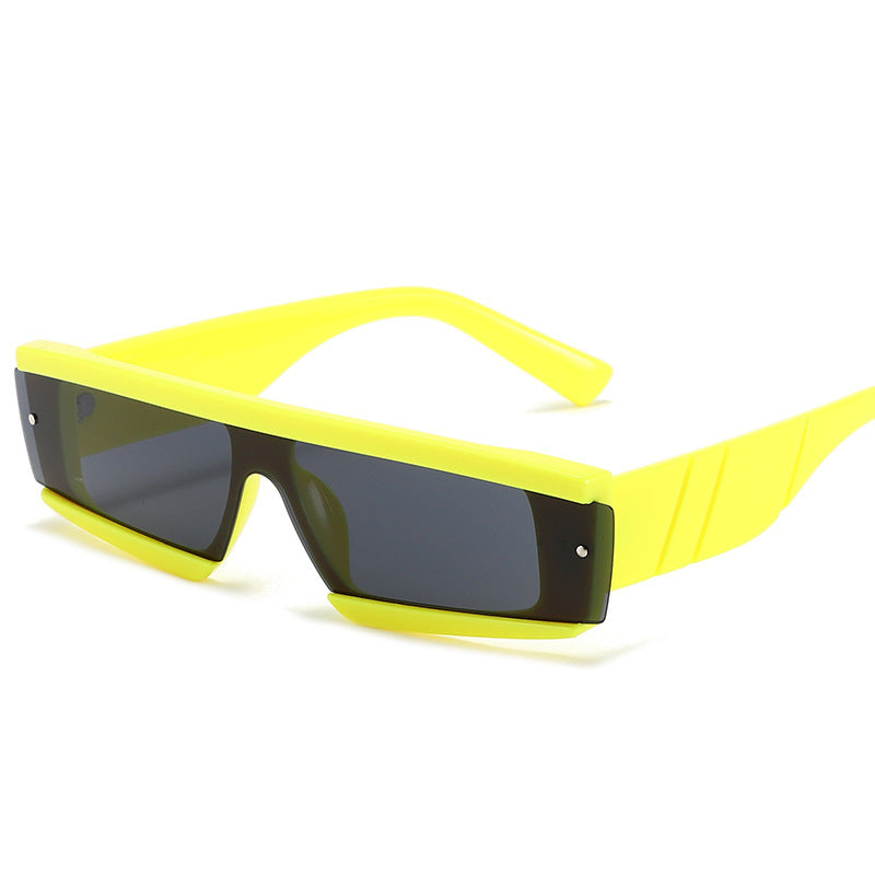 One-Piece Color Sunglasses Summer Jelly Color Trend Sunglasses Net Red Modern Personality Glasses