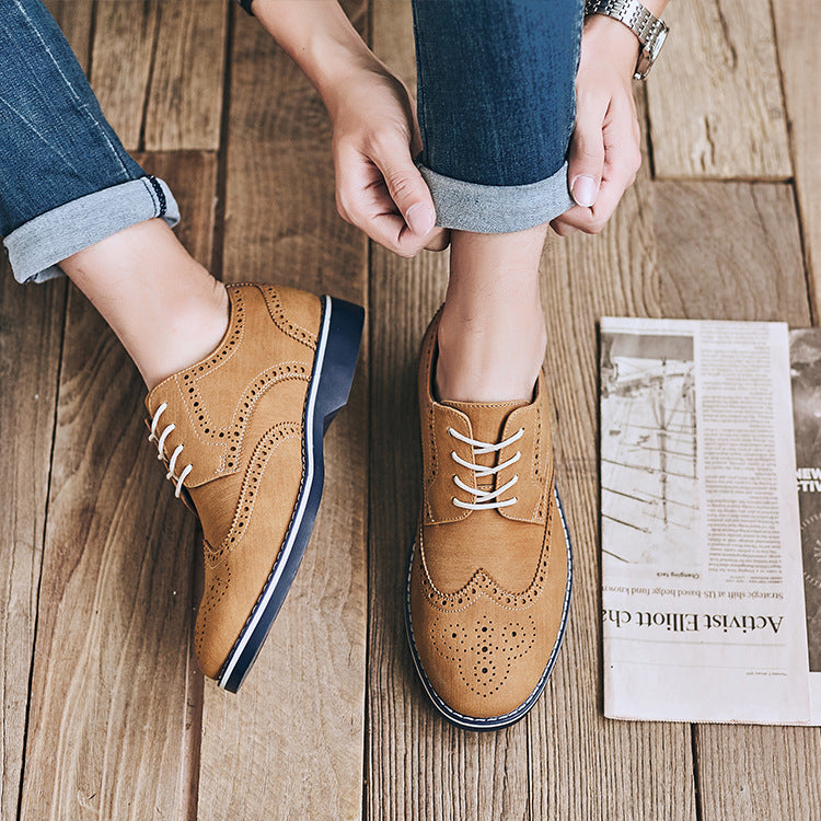 Leather Shoes Men Casual British Formal Wear Shoes