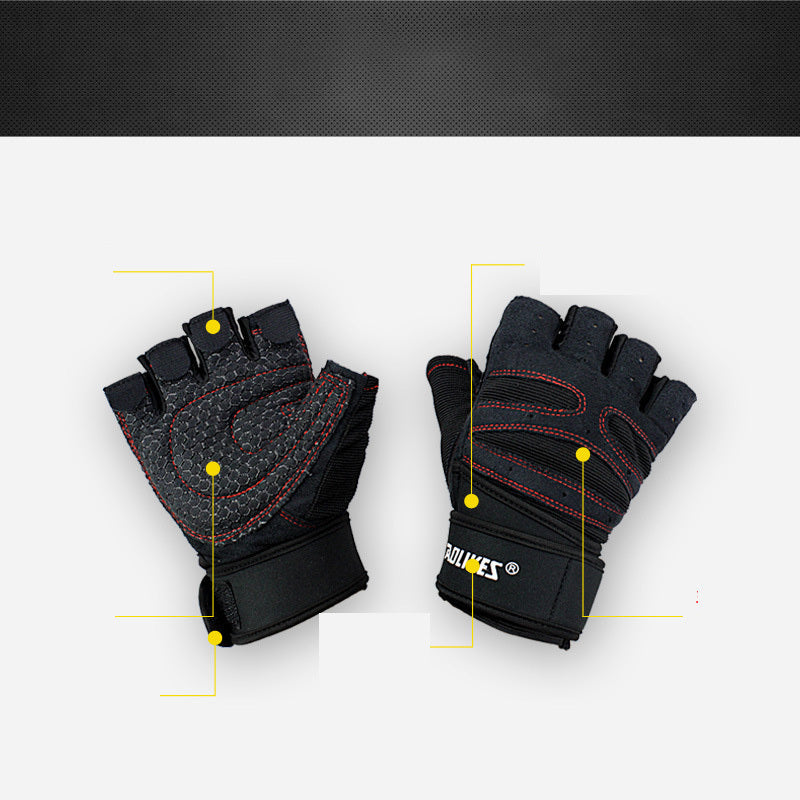 Fitness Gloves Exercise Equipment Dumbbell Exercise Weightlifting Half-Finger Gloves