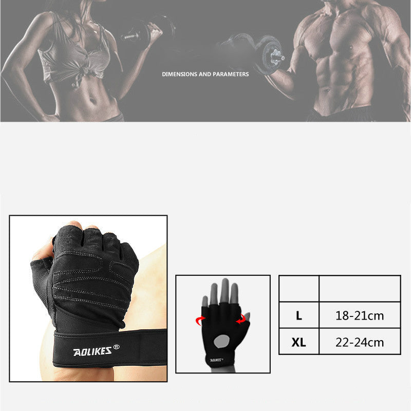 Fitness Gloves Exercise Equipment Dumbbell Exercise Weightlifting Half-Finger Gloves