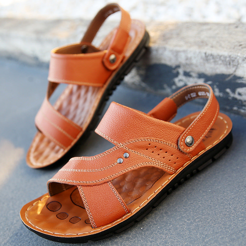 Men's Casual Leather Beach Sandals
