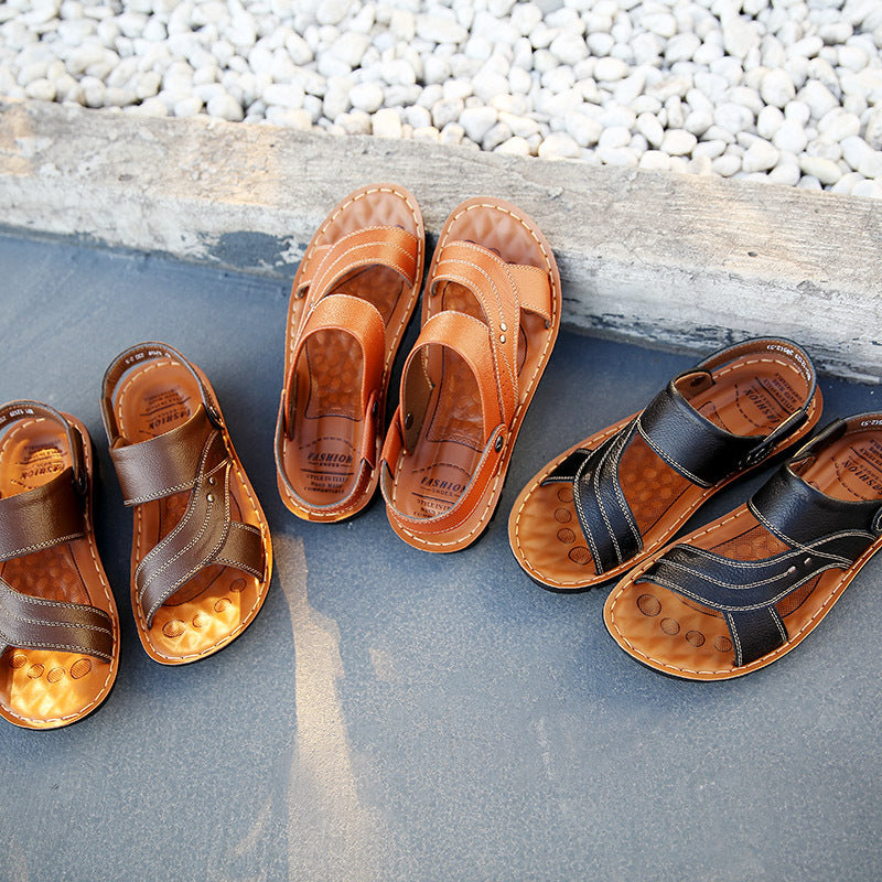 Men's Casual Leather Beach Sandals