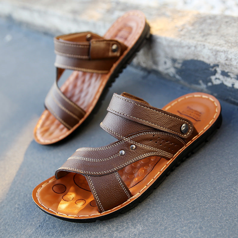 Men's Casual Leather Beach Sandals