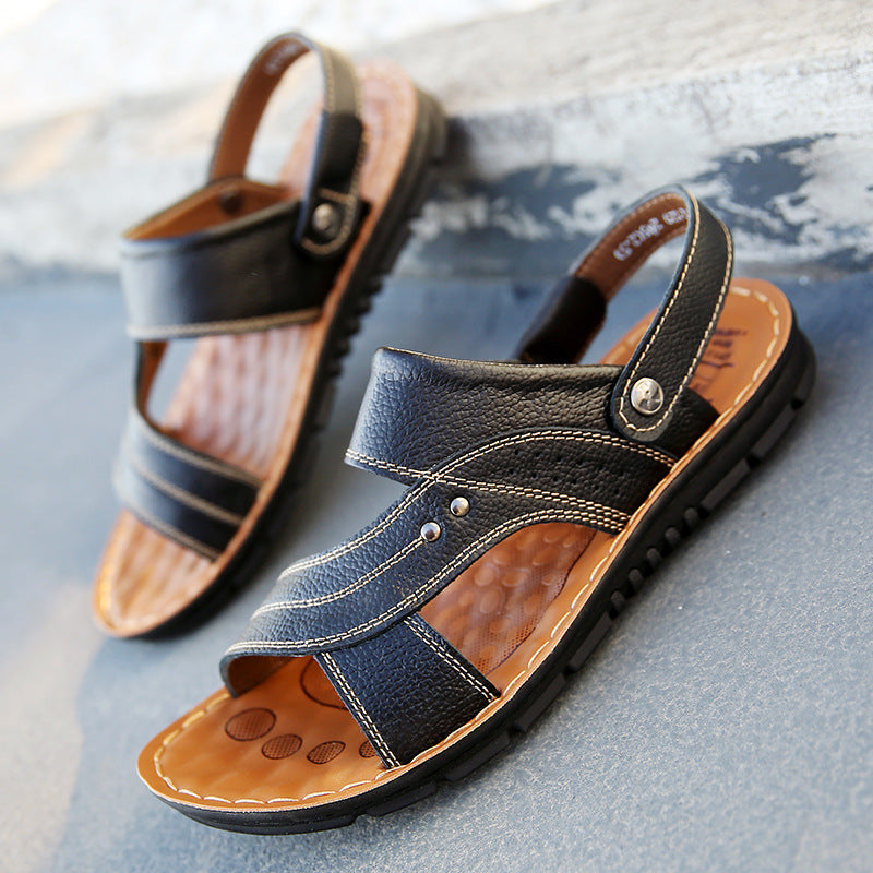 Men's Casual Leather Beach Sandals