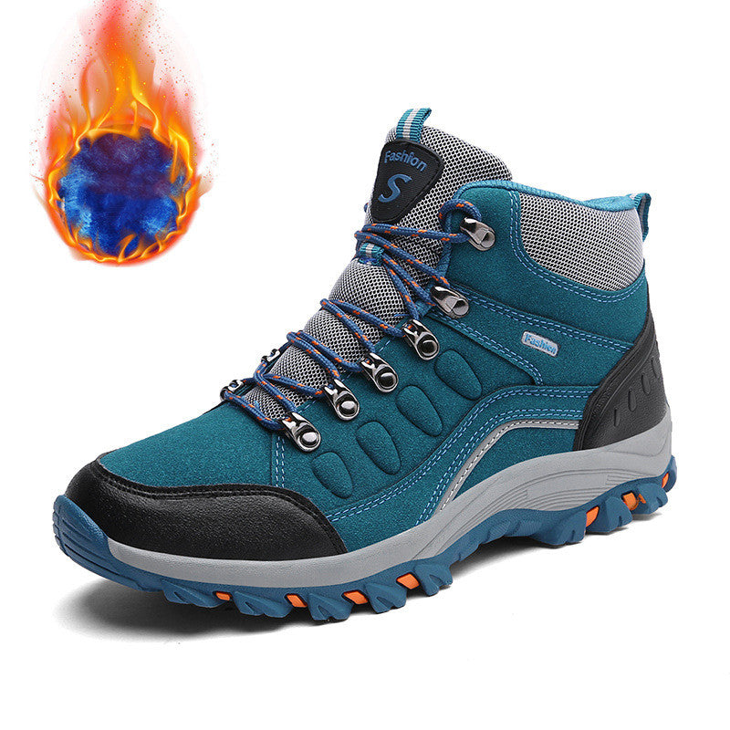 New Large Size Outdoor Hiking Shoes Lovers Wild Plus Velvet Warm Snow Comfortable Cotton Shoes