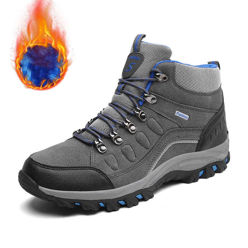 New Large Size Outdoor Hiking Shoes Lovers Wild Plus Velvet Warm Snow Comfortable Cotton Shoes