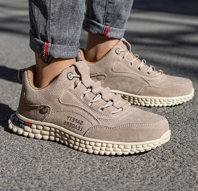 Flick, Thick-Soled, Anti-Smash, Anti-Piercing, Splash-Proof, Breathable And Non-Stuffy Work Shoes