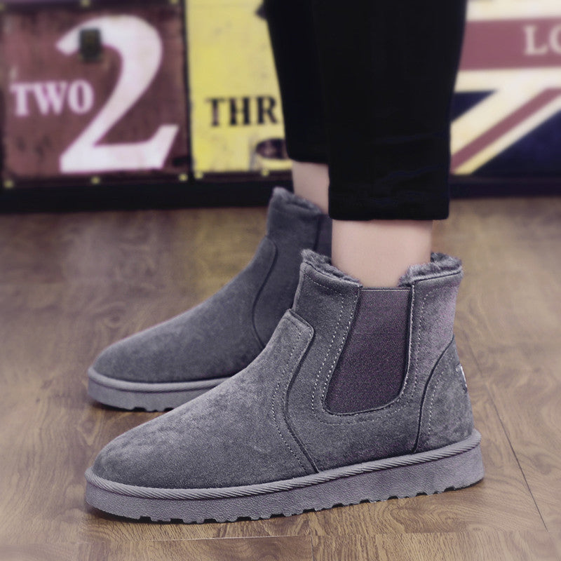 Men's Snow Boots Thickened And Velvet Warm Cotton Shoes