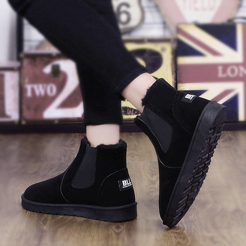 Men's Snow Boots Thickened And Velvet Warm Cotton Shoes