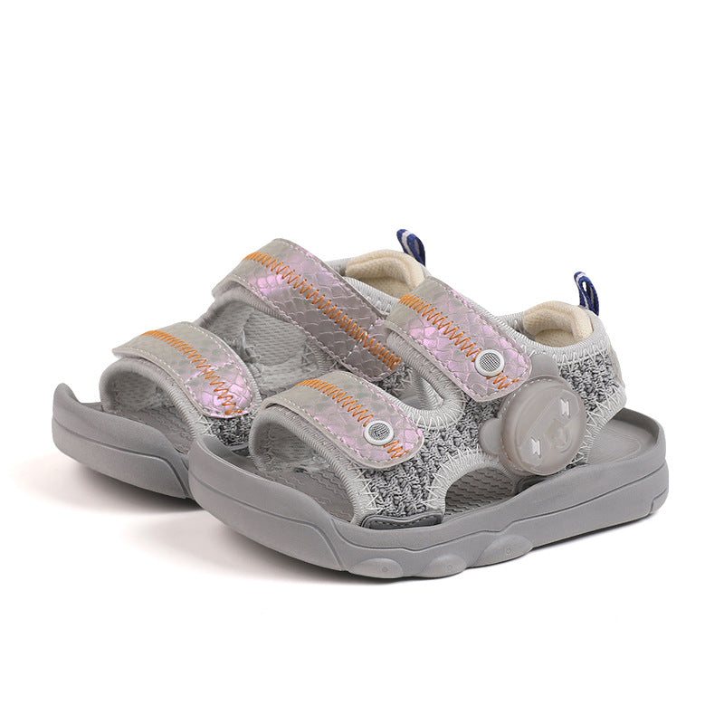 Lala Pig Summer Male Baby Functional Walking Shoes Female Baby Soft Bottom Sandals Children''S Light Shoes