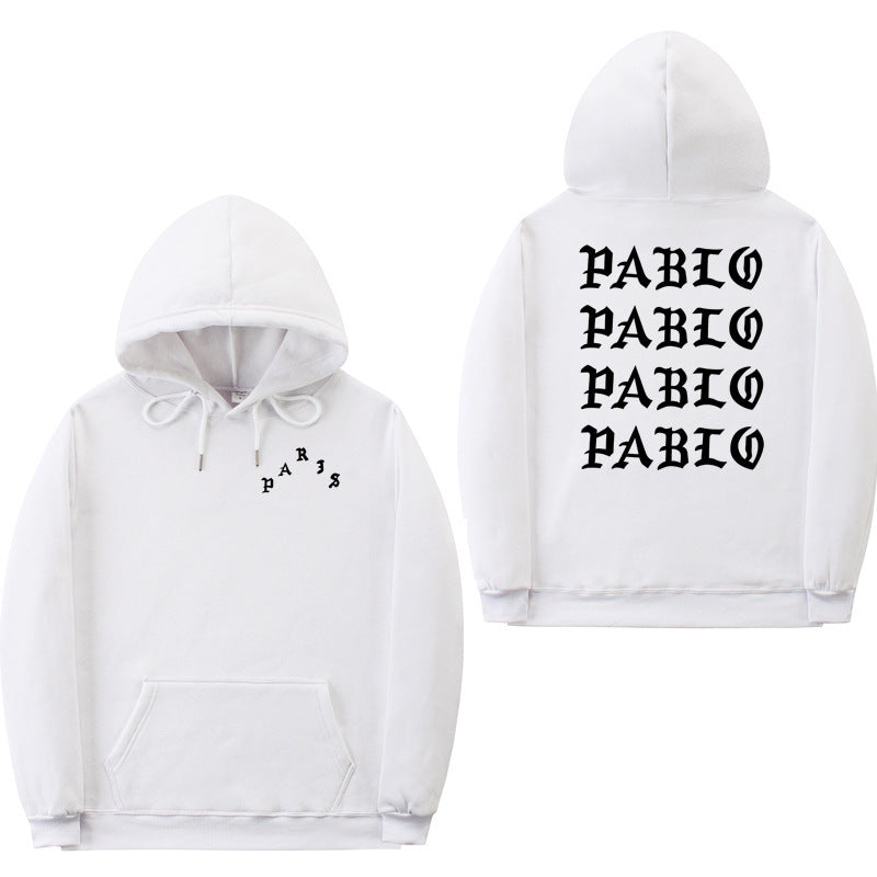 European And American Tide Brand Hooded Sweater Fashion Hip-hop Street Letters Plus Velvet Sweatshirt