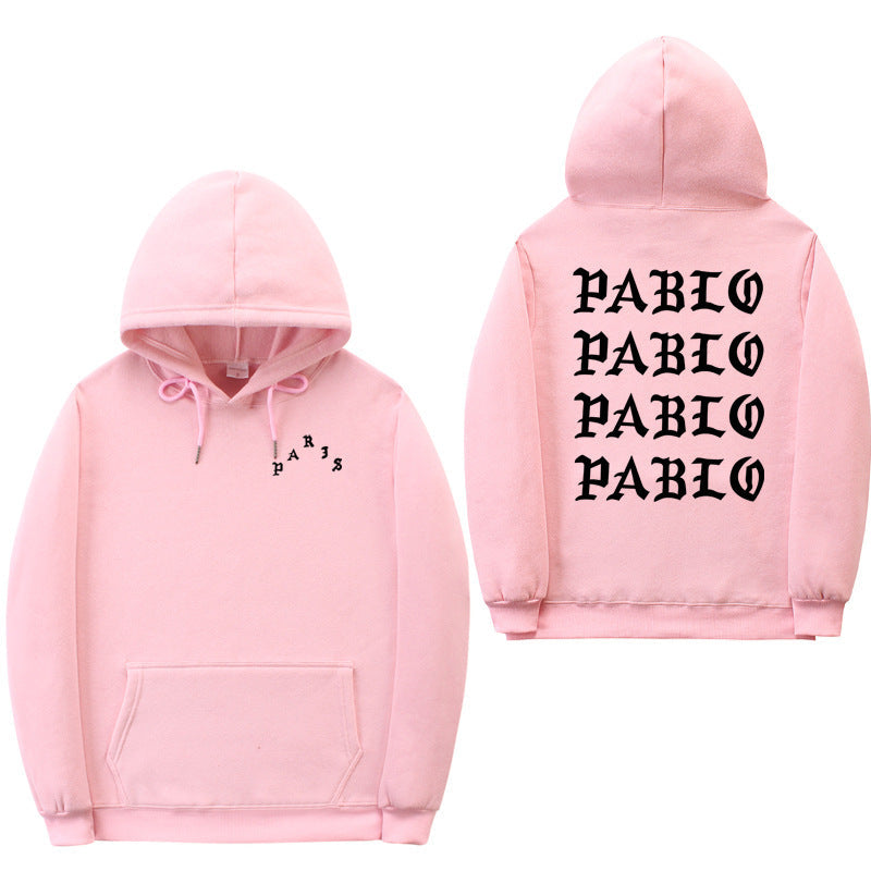 European And American Tide Brand Hooded Sweater Fashion Hip-hop Street Letters Plus Velvet Sweatshirt