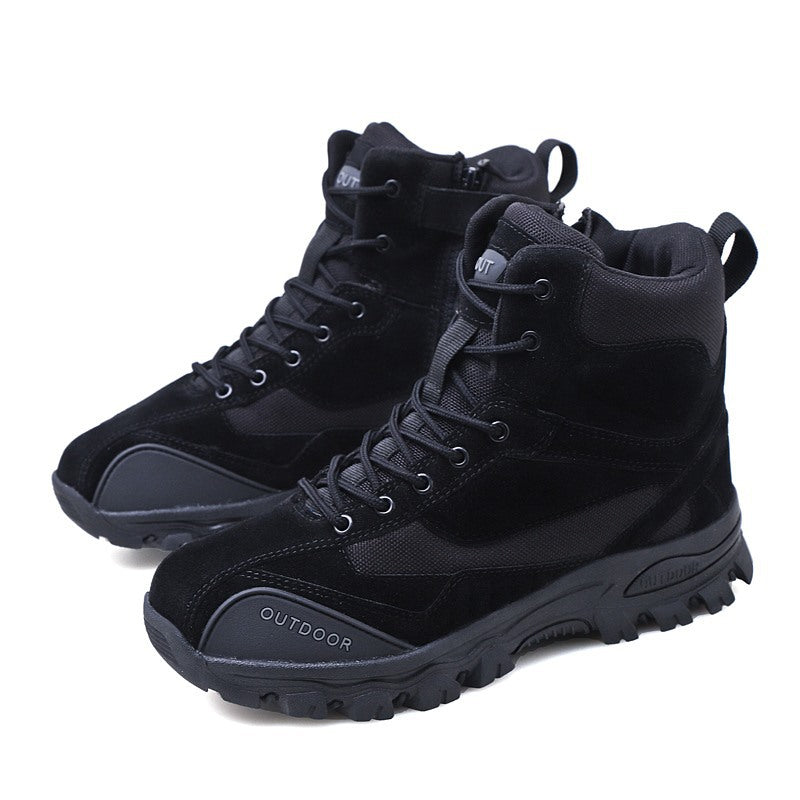 Mountaineering Work Shoes High-Top Lace-Up Mid-Tube Martin Boots