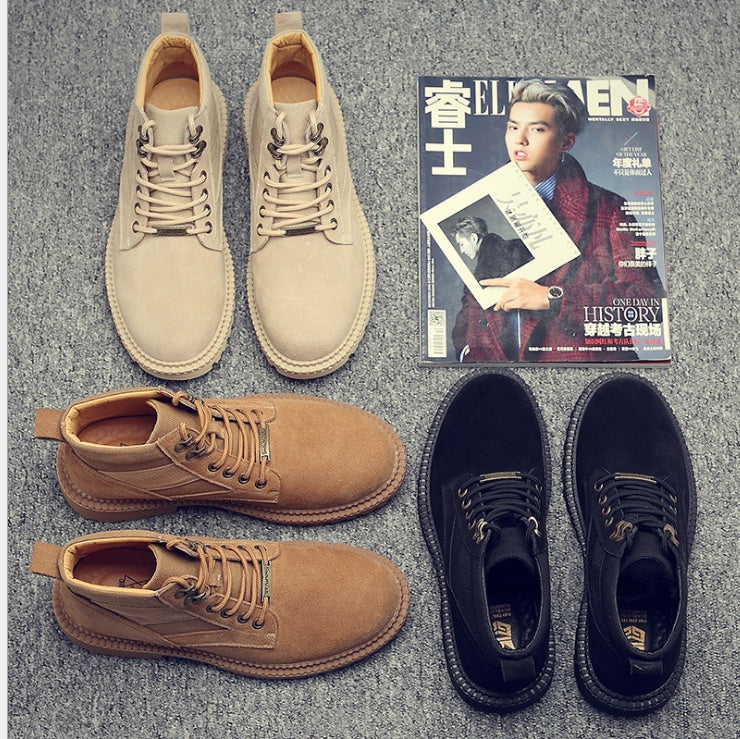 Men's Breathable Korean Casual High-top Martin Military Boots