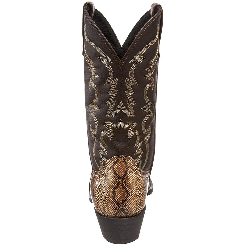 High-Heeled Iron Head Western Cowboy Boots Couples 38-48 Printed Snake Print