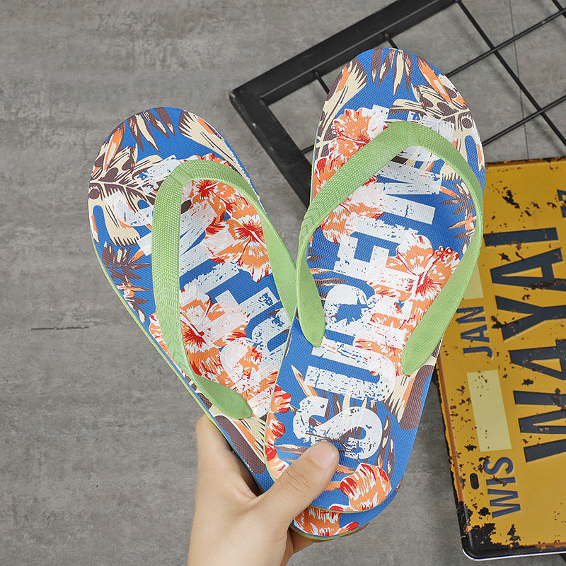 Summer New Style Beach Flip Flops Casual Men's Flip Flops Outer Wear Beach Slippers Sandals